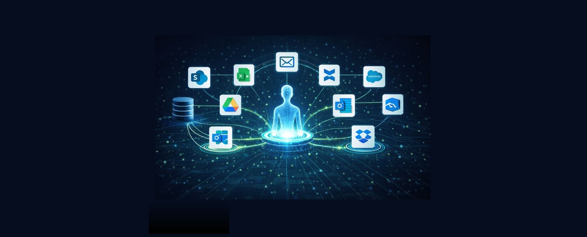 Enterprise knowledge flow visual for the AI knowledge assistant pilot